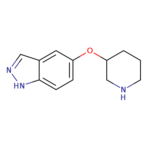 C1CCC(CN1)Oc1ccc2c(c1)cn[nH]2
