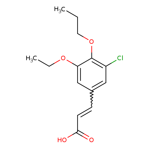 CCCOc1c(Cl)cc(cc1OCC)C=CC(=O)O