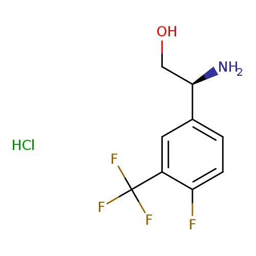 OC[C@H](c1ccc(c(c1)C(F)(F)F)F)N.Cl