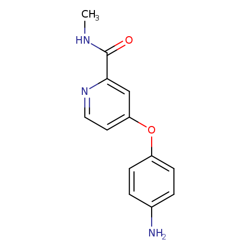 CNC(=O)c1nccc(c1)Oc1ccc(cc1)N