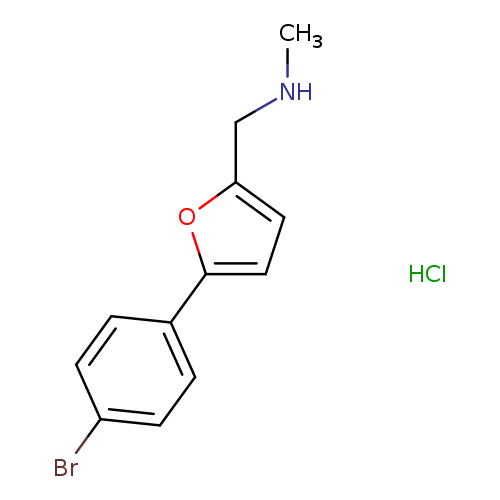 CNCc1ccc(o1)c1ccc(cc1)Br.Cl