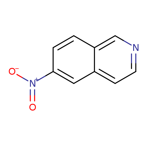 [O-][N+](=O)c1ccc2c(c1)ccnc2