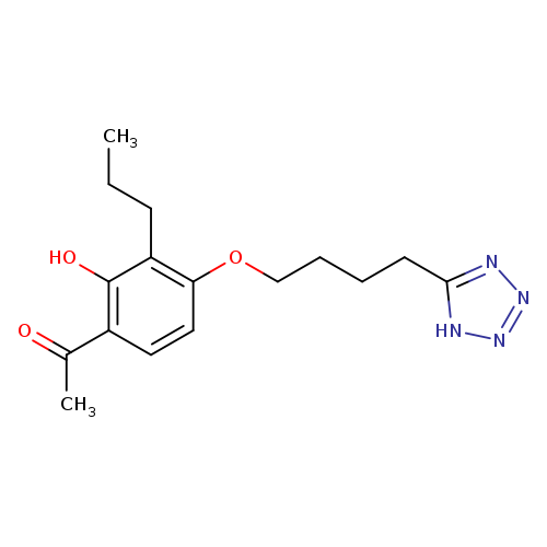 CCCc1c(OCCCCc2nnn[nH]2)ccc(c1O)C(=O)C