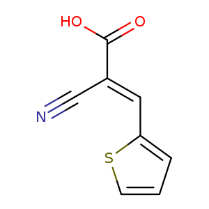 N#C/C(=Cc1cccs1)/C(=O)O