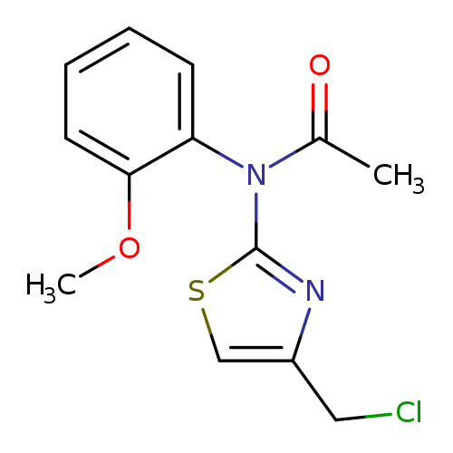 COc1ccccc1N(c1scc(n1)CCl)C(=O)C