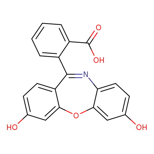 Oc1ccc2c(c1)Oc1cc(O)ccc1N=C2c1ccccc1C(=O)O