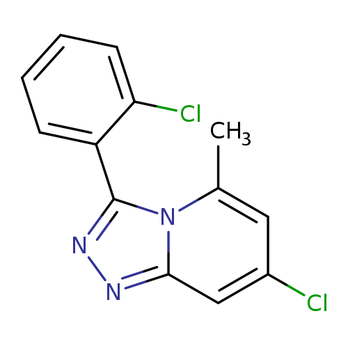 Clc1cc(C)n2c(c1)nnc2c1ccccc1Cl