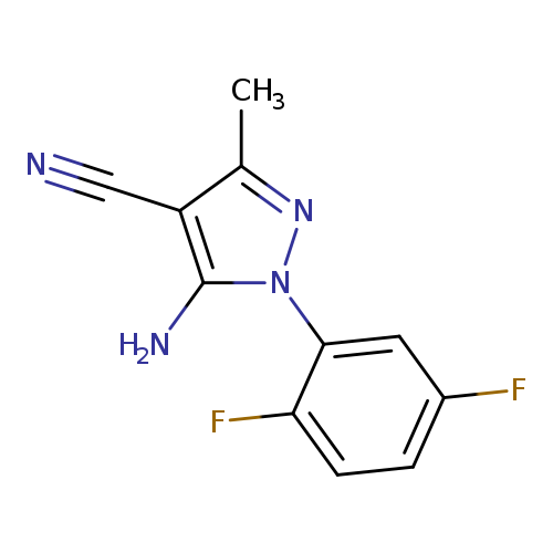 N#Cc1c(C)nn(c1N)c1cc(F)ccc1F