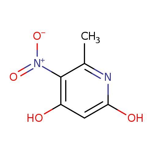 Oc1cc(O)c(c(n1)C)[N+](=O)[O-]