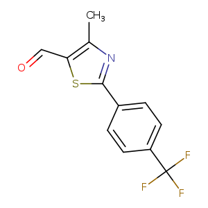 O=Cc1sc(nc1C)c1ccc(cc1)C(F)(F)F