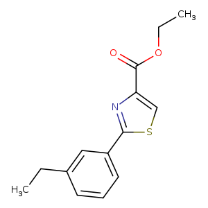CCOC(=O)c1csc(n1)c1cccc(c1)CC