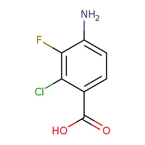 OC(=O)c1ccc(c(c1Cl)F)N