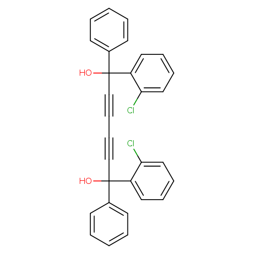 Clc1ccccc1C(c1ccccc1)(C#CC#CC(c1ccccc1Cl)(c1ccccc1)O)O