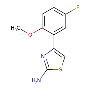 COc1ccc(cc1c1csc(n1)N)F