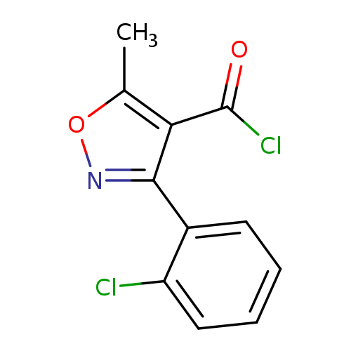 Clc1ccccc1c1noc(c1C(=O)Cl)C