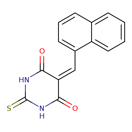 S=C1NC(=O)C(=Cc2cccc3c2cccc3)C(=O)N1