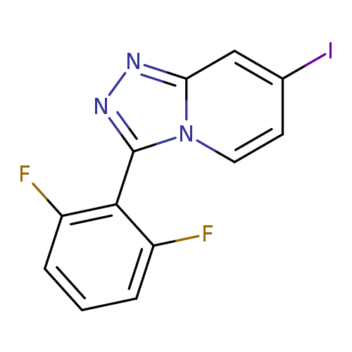 Ic1ccn2c(c1)nnc2c1c(F)cccc1F