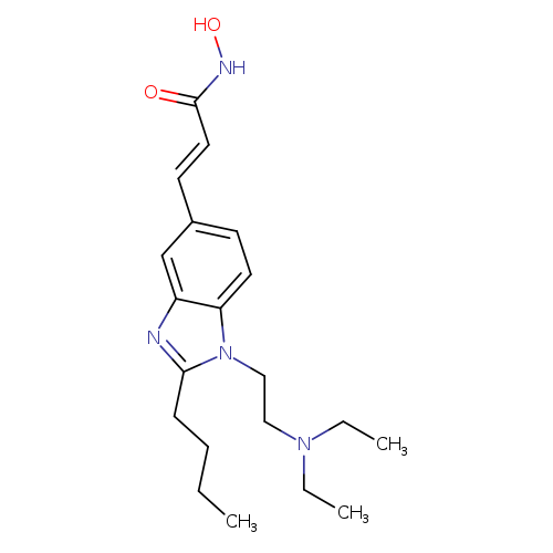 CCCCc1nc2c(n1CCN(CC)CC)ccc(c2)/C=C/C(=O)NO