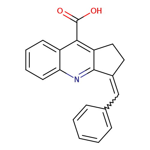 OC(=O)c1c2CCC(=Cc3ccccc3)c2nc2c1cccc2