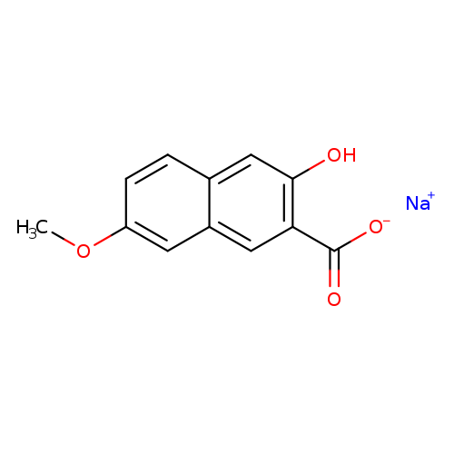 COc1ccc2c(c1)cc(c(c2)O)C(=O)[O-].[Na+]