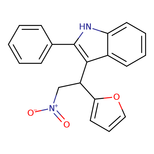 [O-][N+](=O)CC(c1c([nH]c2c1cccc2)c1ccccc1)c1ccco1
