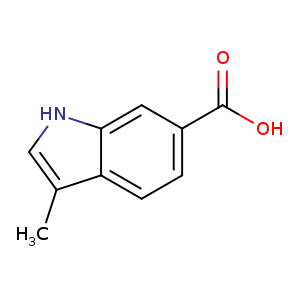 OC(=O)c1ccc2c(c1)[nH]cc2C