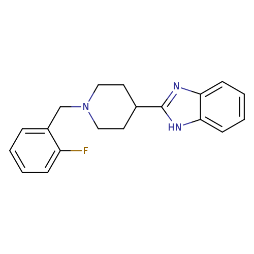 Fc1ccccc1CN1CCC(CC1)c1nc2c([nH]1)cccc2