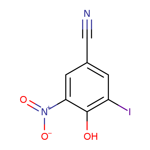 N#Cc1cc(I)c(c(c1)[N+](=O)[O-])O