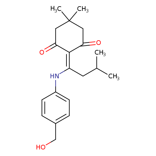 OCc1ccc(cc1)NC(=C1C(=O)CC(CC1=O)(C)C)CC(C)C