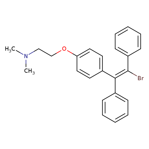 CN(CCOc1ccc(cc1)/C(=C(c1ccccc1)/Br)/c1ccccc1)C