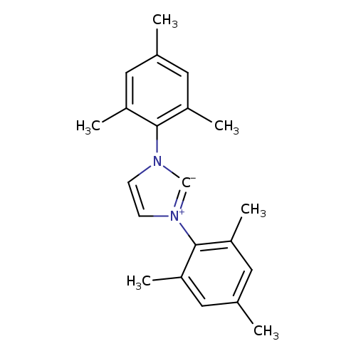 Cc1cc(C)c(c(c1)C)n1cc[n+]([c-]1)c1c(C)cc(cc1C)C