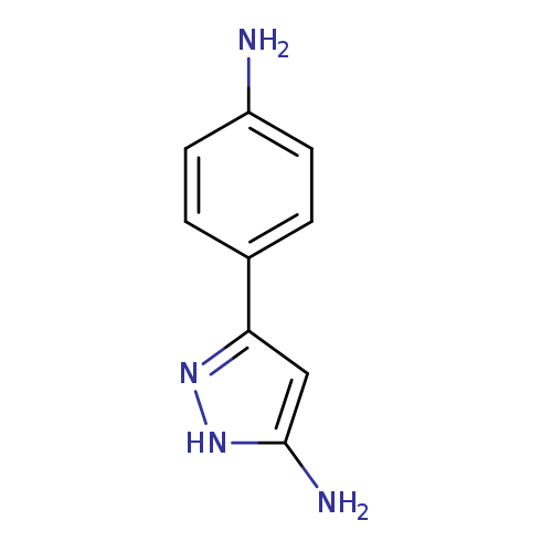 Nc1ccc(cc1)c1n[nH]c(c1)N