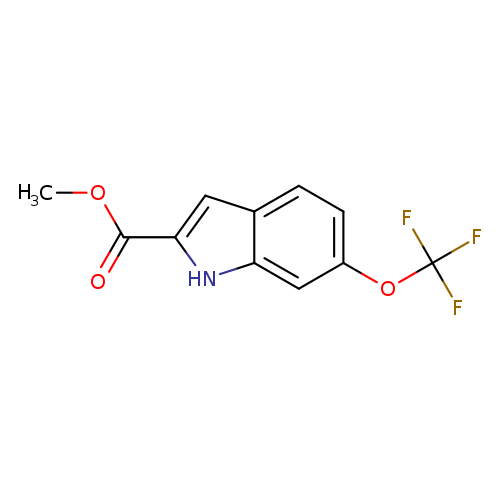 COC(=O)c1cc2c([nH]1)cc(cc2)OC(F)(F)F
