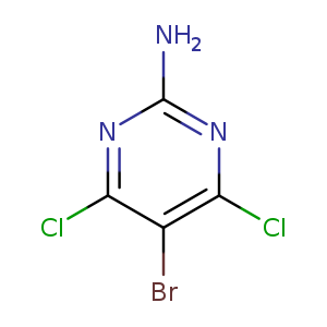Nc1nc(Cl)c(c(n1)Cl)Br