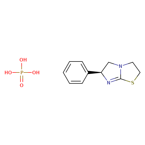 C1CN2C(=N[C@H](C2)c2ccccc2)S1.OP(=O)(O)O