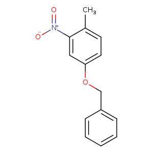 [O-][N+](=O)c1cc(OCc2ccccc2)ccc1C