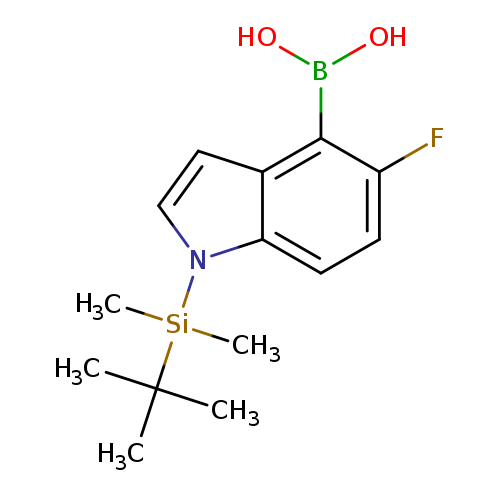 OB(c1c(F)ccc2c1ccn2[Si](C(C)(C)C)(C)C)O