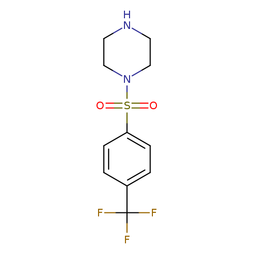 FC(c1ccc(cc1)S(=O)(=O)N1CCNCC1)(F)F