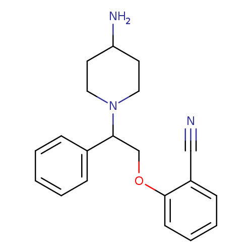 N#Cc1ccccc1OCC(c1ccccc1)N1CCC(CC1)N