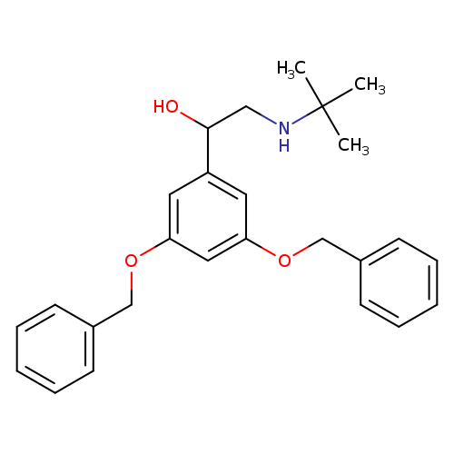 OC(c1cc(OCc2ccccc2)cc(c1)OCc1ccccc1)CNC(C)(C)C