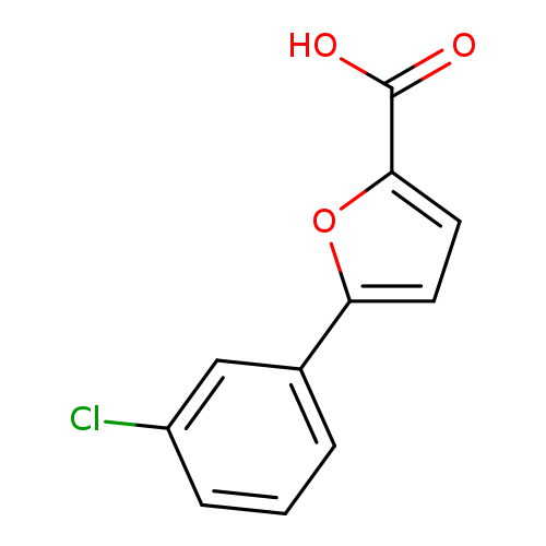 Clc1cccc(c1)c1ccc(o1)C(=O)O