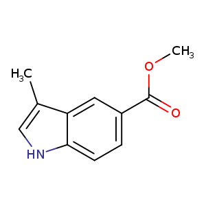 COC(=O)c1ccc2c(c1)c(C)c[nH]2