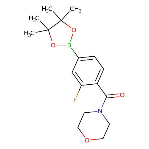 Fc1cc(ccc1C(=O)N1CCOCC1)B1OC(C(O1)(C)C)(C)C