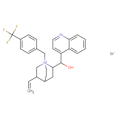 C=CC1C[N+]2(CCC1CC2C(c1ccnc2c1cccc2)O)Cc1ccc(cc1)C(F)(F)F.[Br-]