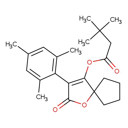 O=C(CC(C)(C)C)OC1=C(C(=O)OC21CCCC2)c1c(C)cc(cc1C)C