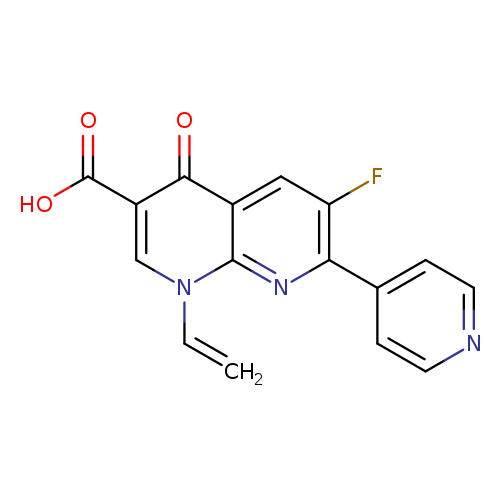 C=Cn1cc(C(=O)O)c(=O)c2c1nc(c(c2)F)c1ccncc1