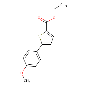 CCOC(=O)c1ccc(s1)c1ccc(cc1)OC