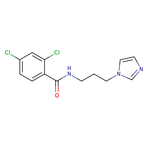 Clc1ccc(c(c1)Cl)C(=O)NCCCn1cncc1