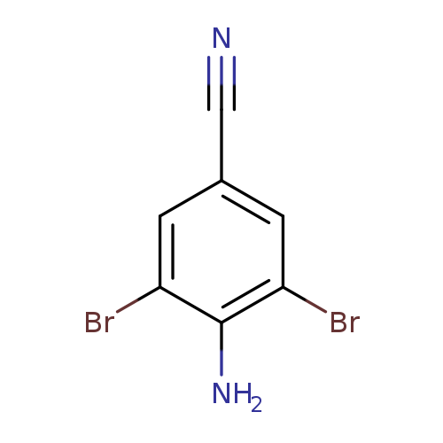 N#Cc1cc(Br)c(c(c1)Br)N