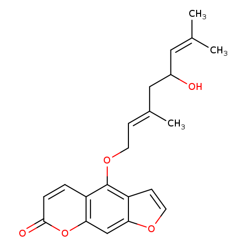 C/C(=CCOc1c2ccoc2cc2c1ccc(=O)o2)/CC(C=C(C)C)O
